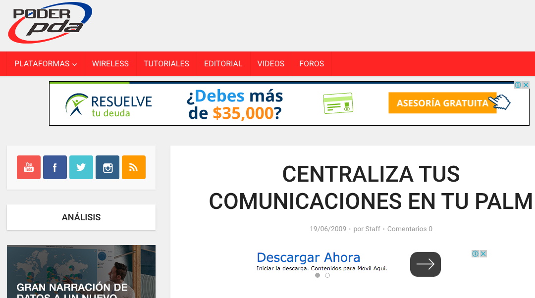 Centraliza tus comunicaciones en tu Palm