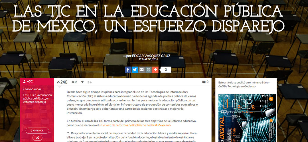 Las TIC en la educación pública de México