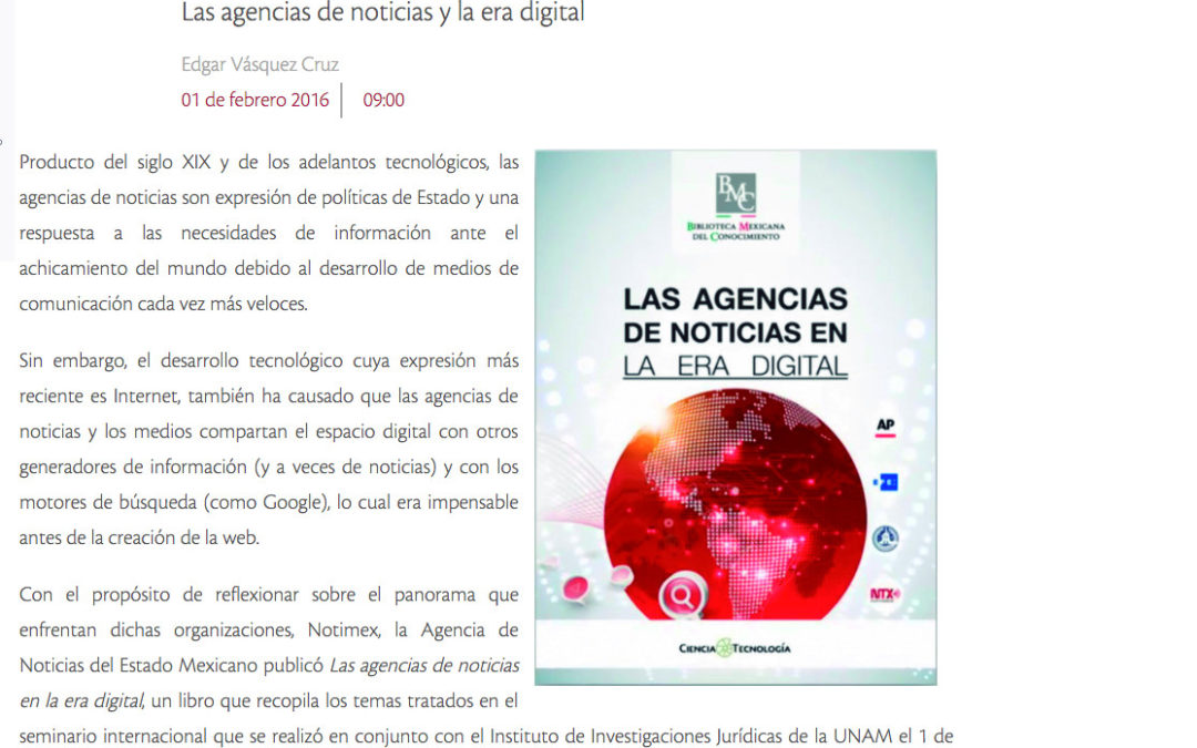 Las agencias de noticias y la era digital